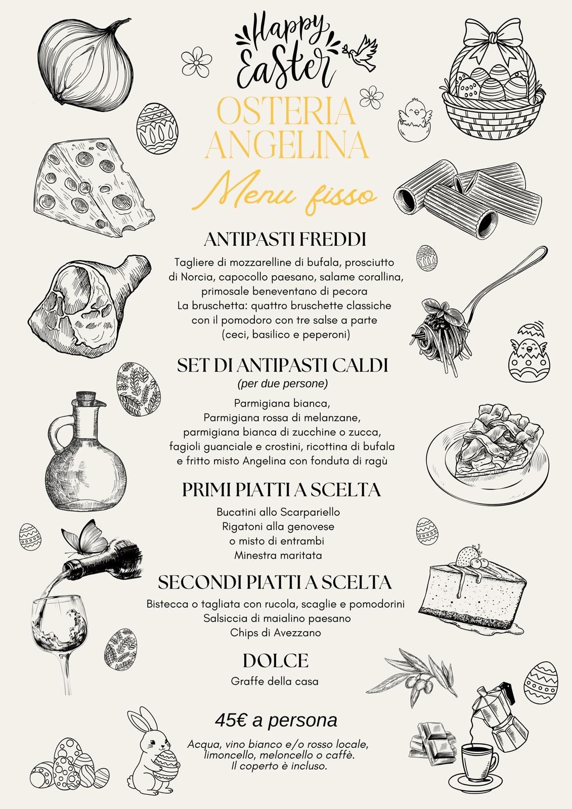 Menu Fisso di Pasqua